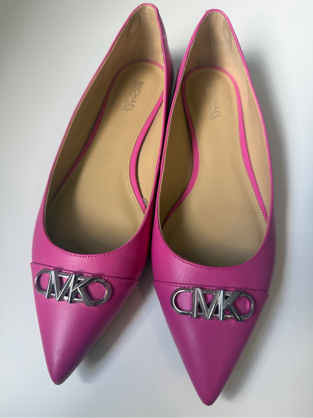 Michael Kors Pink Pointed Toe Flats Size 8M